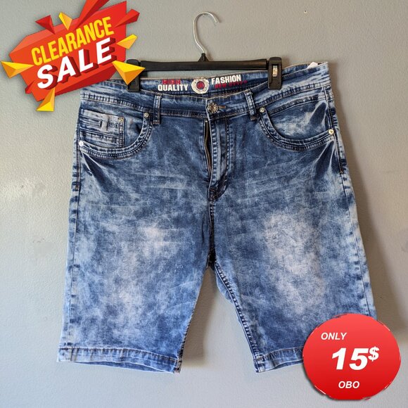 H&Q Fashion Denim Men's Shorts Waist 36 - Picture 1 of 12